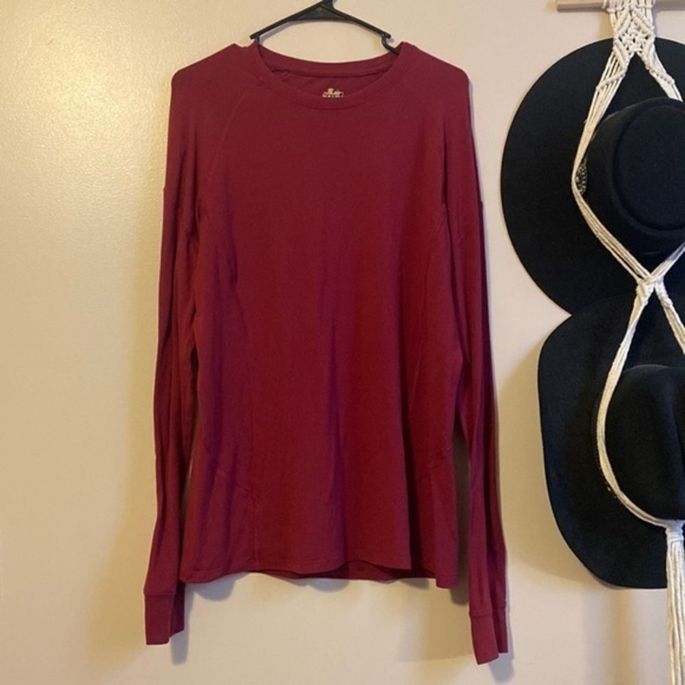 Old‎ Mill Burgundy Long Sleeve Top Casual Comfort Wear XL